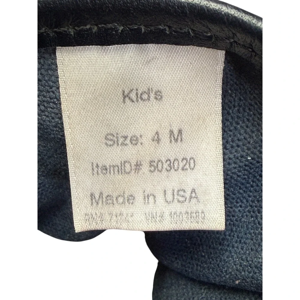 LL Bean Kids 4 M‎ Bean Boots Navy Blue Canvas Duck Boots Made in USA 503020